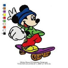 Mickey Mouse 22 Embroidery Design